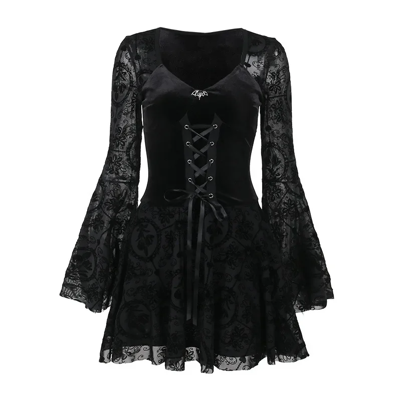 Halloween costume for women sexy dress cosplay witch princess gothic dark skirt fashion Christmas party clothing make #1 # W