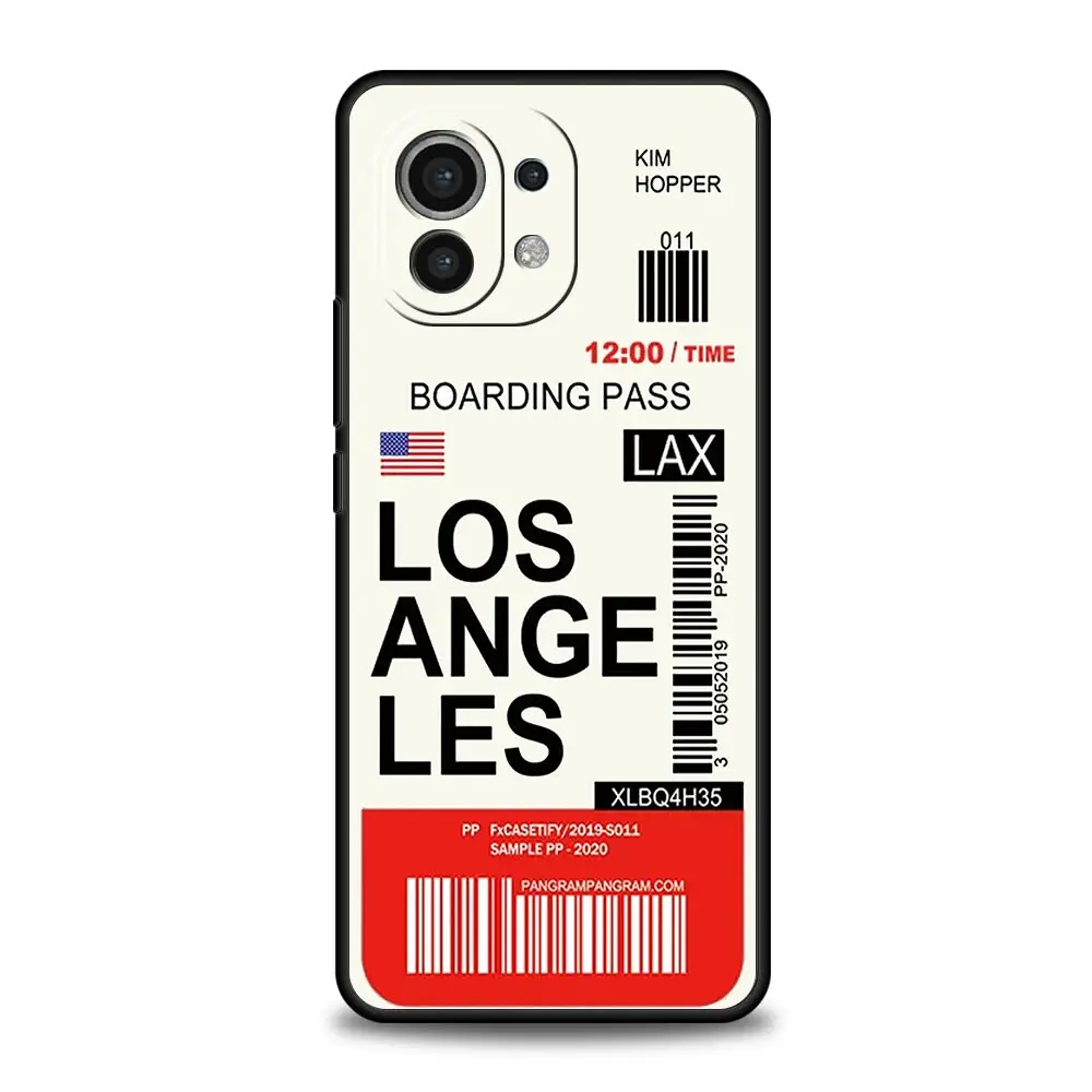 World City Travel Ticket New York Label Phone Case Cover