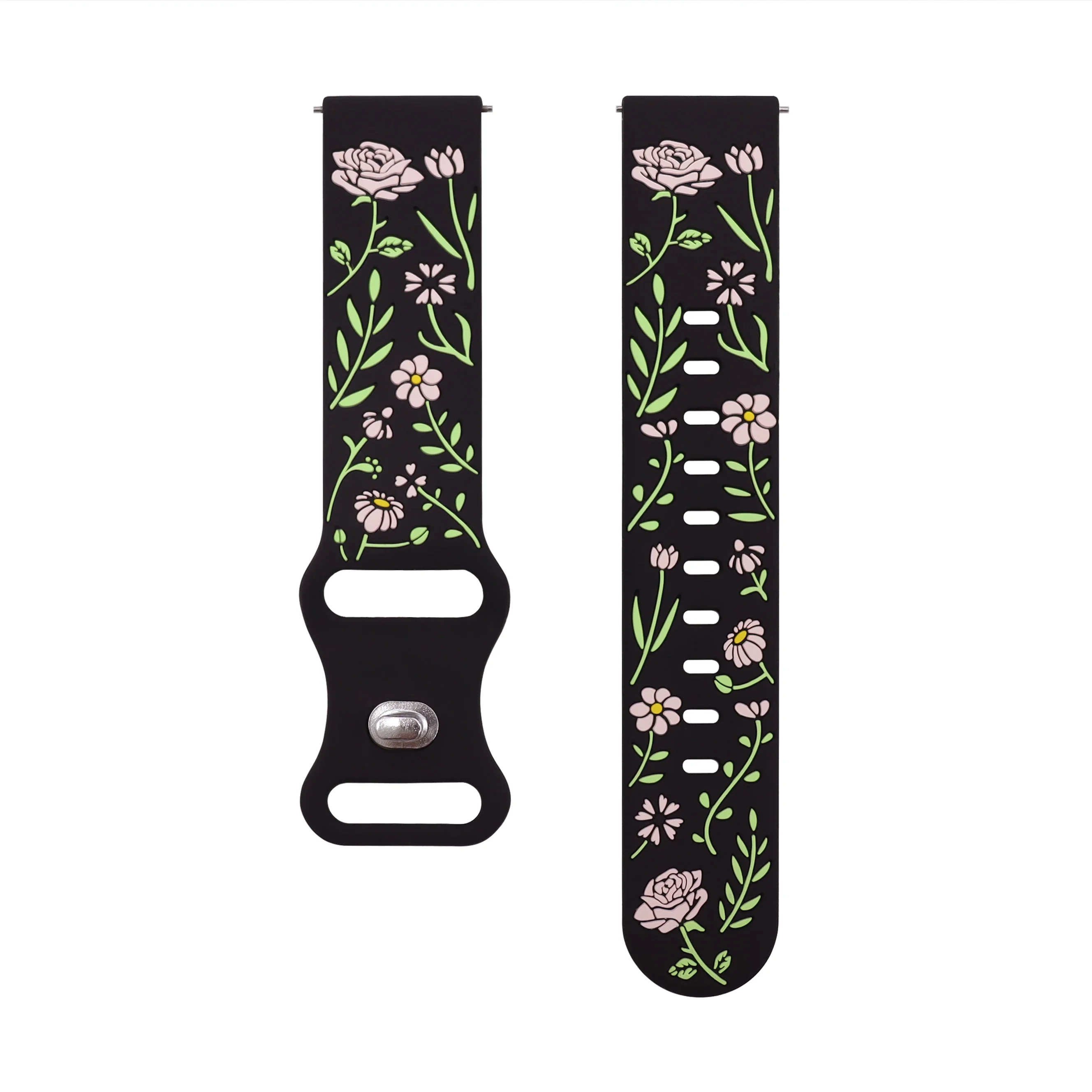 Engraved Silicone Business Watch Strap - Multiple Sizes