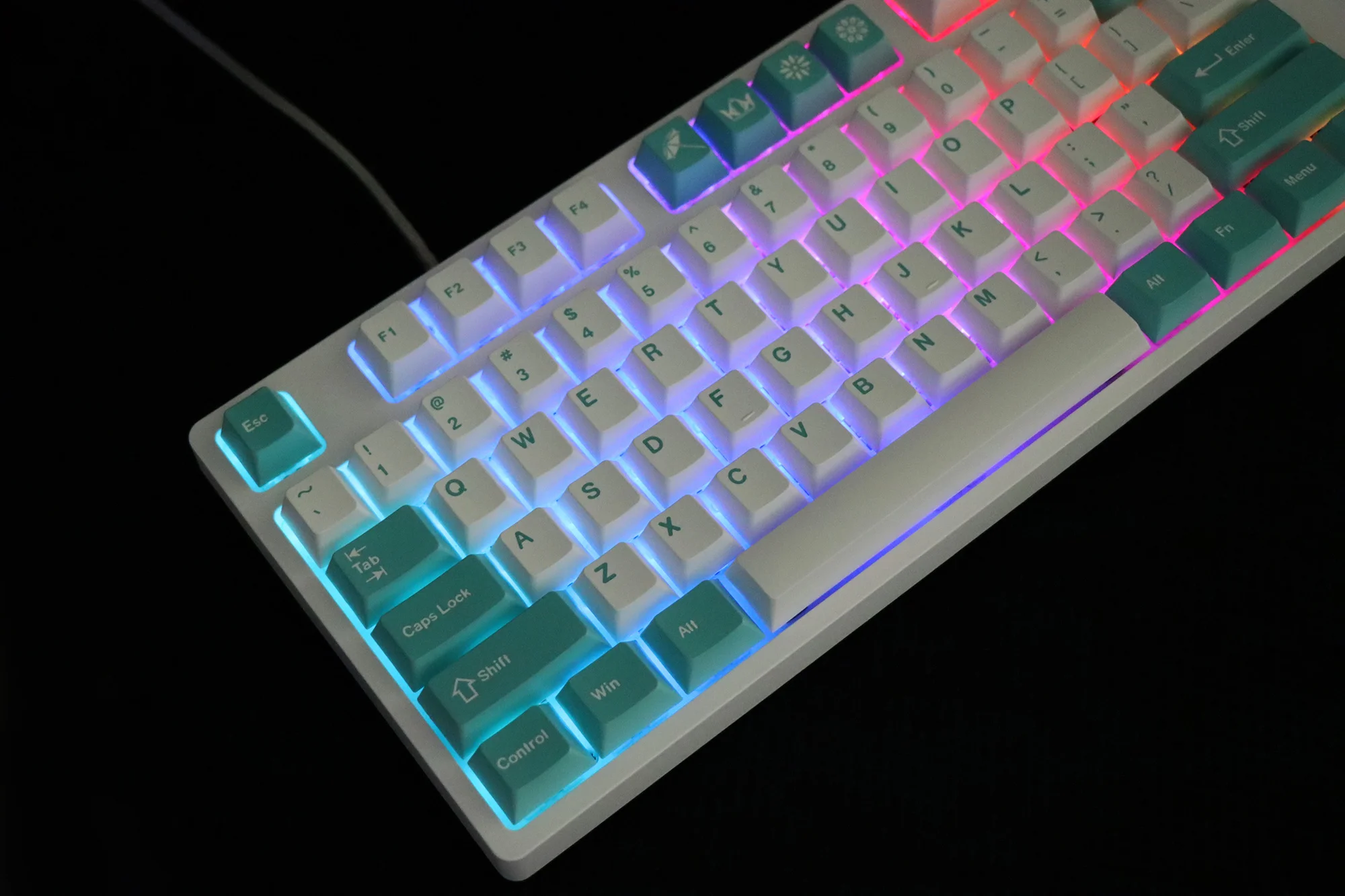 keycaps pbt tintura sublimação chave tampões cereja