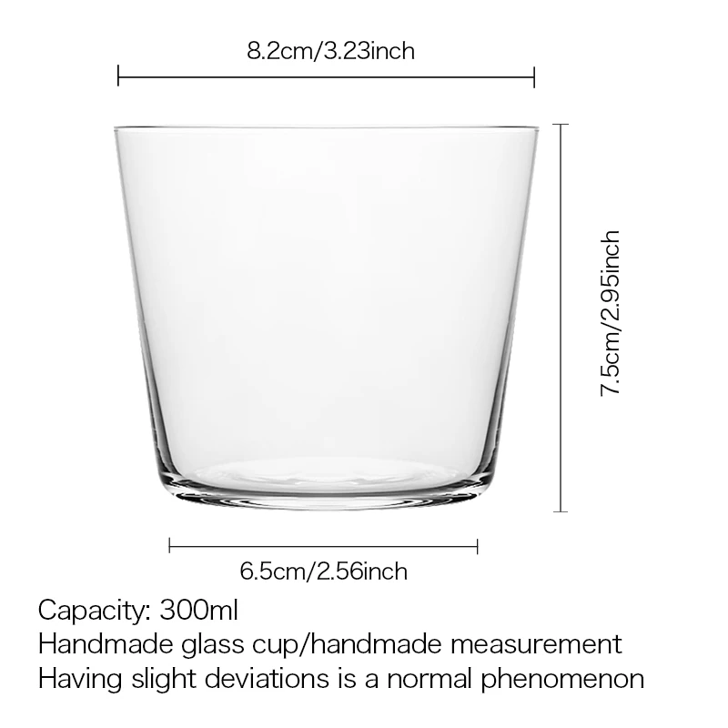 WK5803 CRISON Japanese style classical whiskey glass/Crystal glass cup/Old Fashioned cocktail 300ml