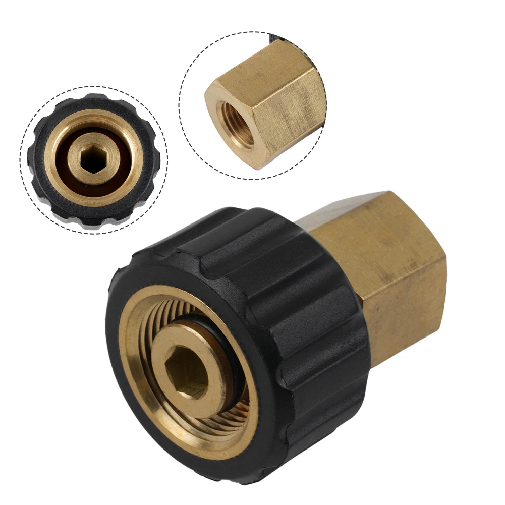 

Durable Connector Adapter Car Cleaning Garden High Pressure Hose M22 X 1/4 IT Outdoor Parts Supplies Wash Machine