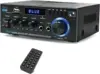 5.0 Mini Bluetooth Stereo Amplifier, 300W HiFi Power Amp with Remote, USB, RCA, FM Radio for Home Audio 1