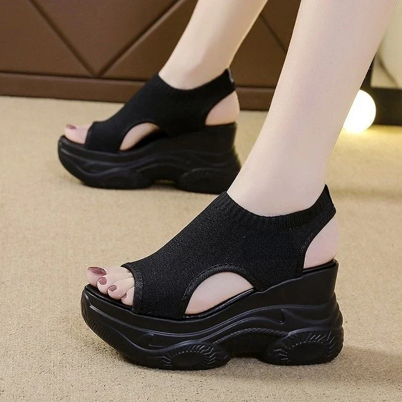 Comemore Women Sport Sandals Mesh Casual Ladies Wedge Shoes 2025