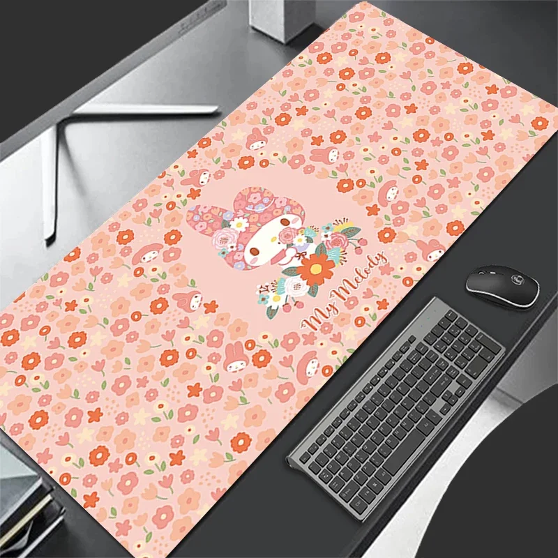 가죽 마우스 패드 산리오 마이멜로디 마우스패드 애니메이션 키보드 패드 대형 마우스 패드 노트북 확장 데스크 매트 게이머 선물용