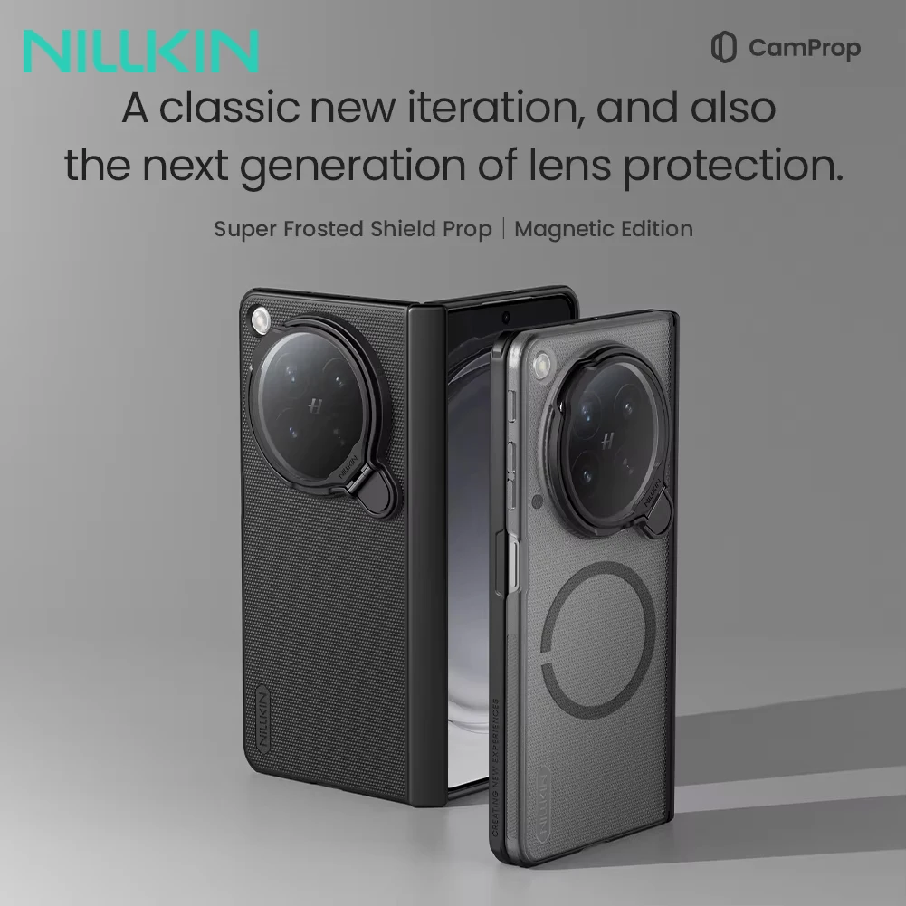Nillkin Super Frosted Shield Prop | Camera Cover Stand, Magnetic, Hinge Protection, Shockproof Foldable Case