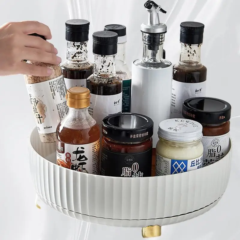 

Kitchen Storage Multi Functional Rotating Storage Rack Seasoning Condiment Rack Seasoning Box Household Artifact Turntable