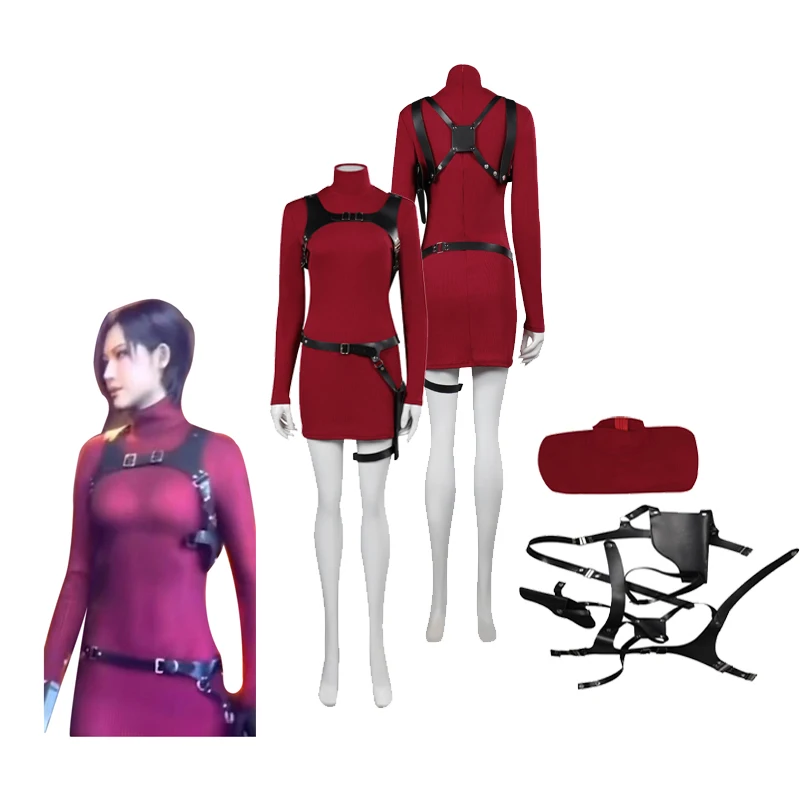 Resident Evil 4 RE: Ada Wong Cosplay Costume Halloween Carnival Party