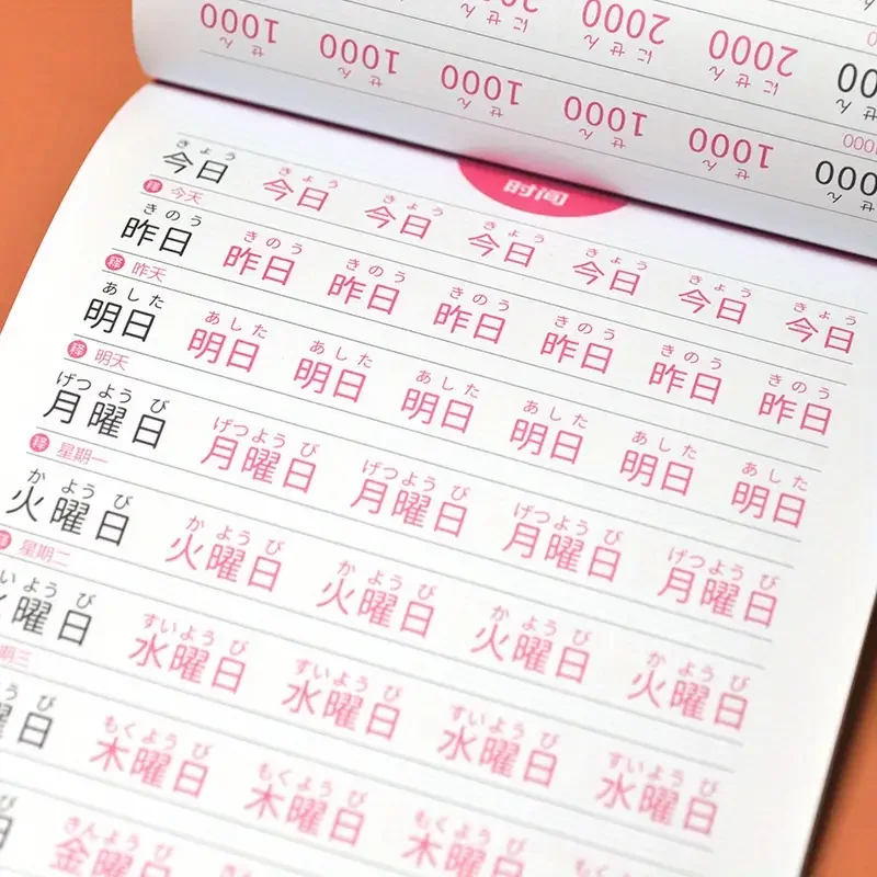 Beginner Calligraphy Practice Workbook -Children Learning Japanese Books Reusable Calligraphy Copybook Standard Japanese Copy 2