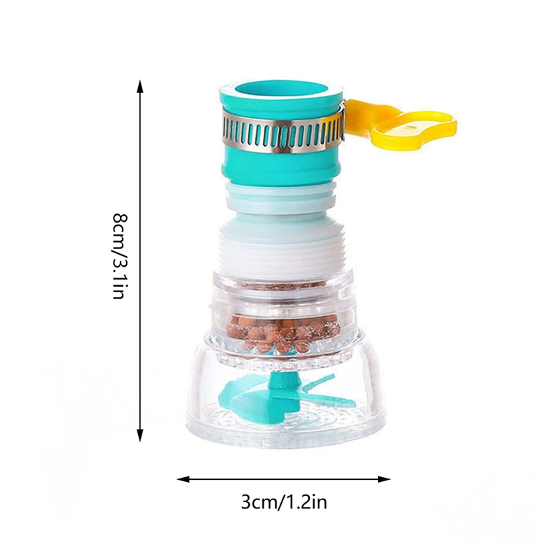 360&deg; Rotating Faucet Booster Shower Kitchen Sink Faucet Extender Water Filter Tap Head Nozzle Activated Carbon Water Purifier