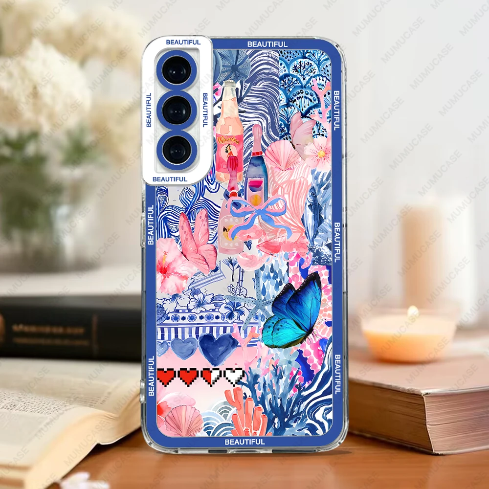 Cute Girl Style Sticker Soft TPU Phone Case Cover