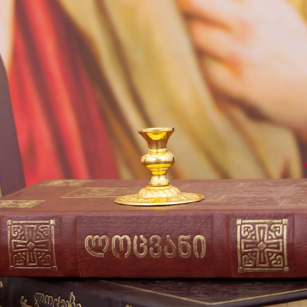HTISOK Gold Kerzenhalter im Kirchenstil, Vintage-Antik-Altar-Dekoration für Hochzeiten, Weihnachten, Heimdekoration und religiöse Zeremonien – Detail 10