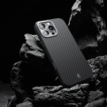 Smart Devil Kevlar Mobile Phone Case for iPhone 17 Pro Max TPU Frame Anti-fingerprint Case for iPhone 16 Pro N52 Magnetic Attached