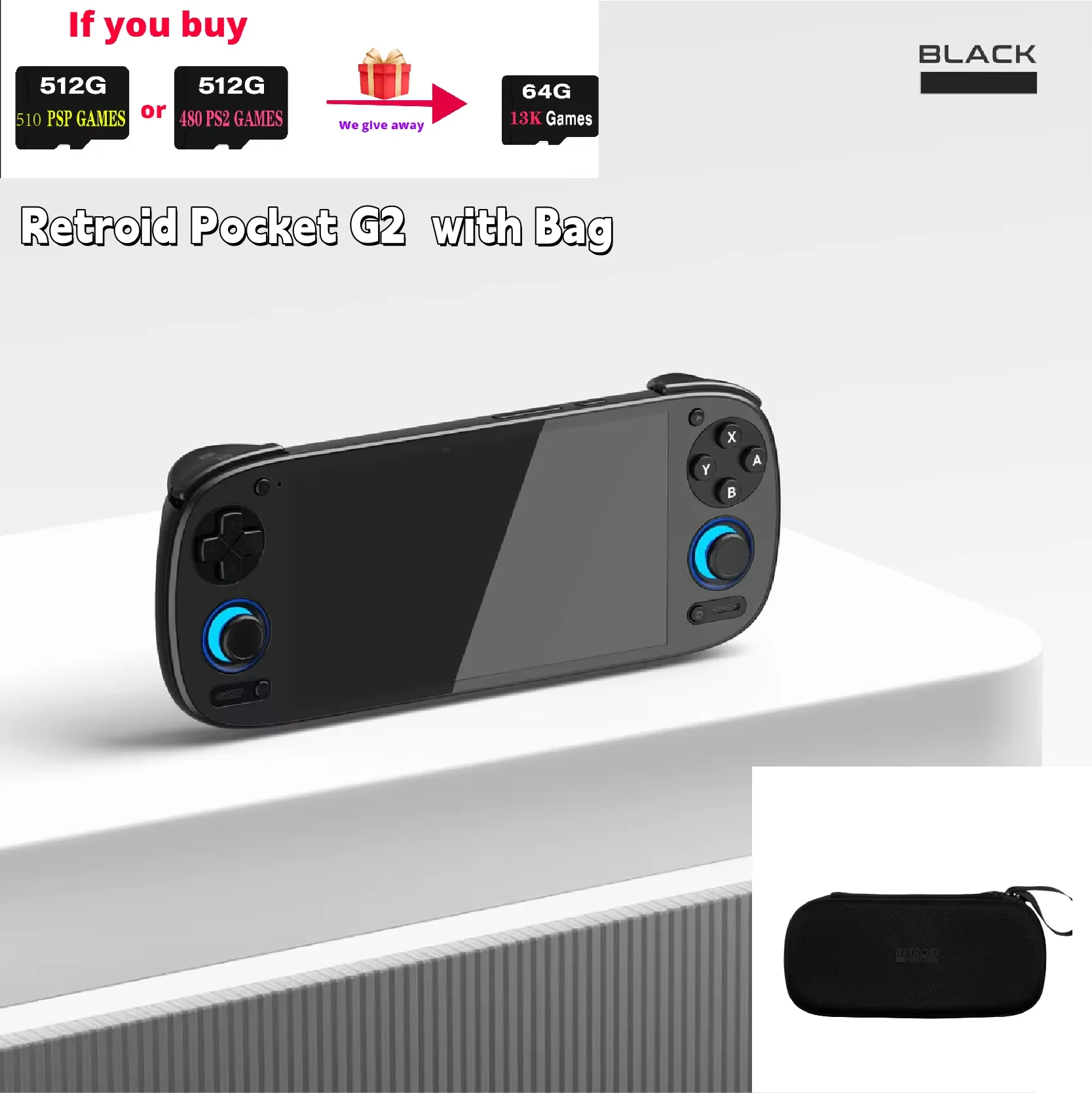 【ほぼ新品】Retroid Pocket G2 Android ゲーム機 5 6 Retroid Pocket G2 携帯ゲーム機 5.5インチ 1080P AMOLEDスクリーン
