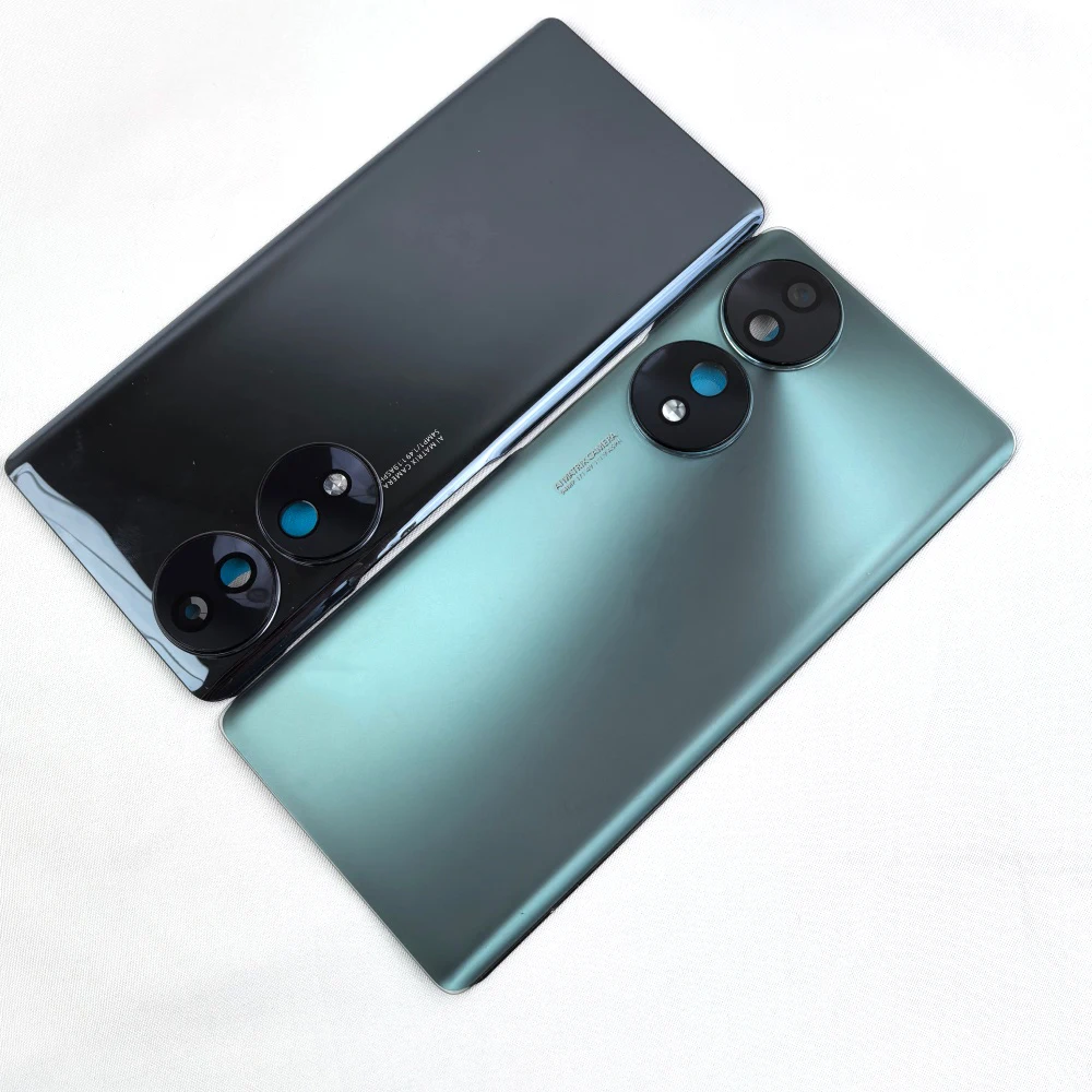 Honor 70 5G FNE-NX9용 새 후면 유리 도어 배터리 뚜껑 커버 교체 부품 후면 하우징 케이스 Honor70 카메라 렌즈 및 접착제 포함