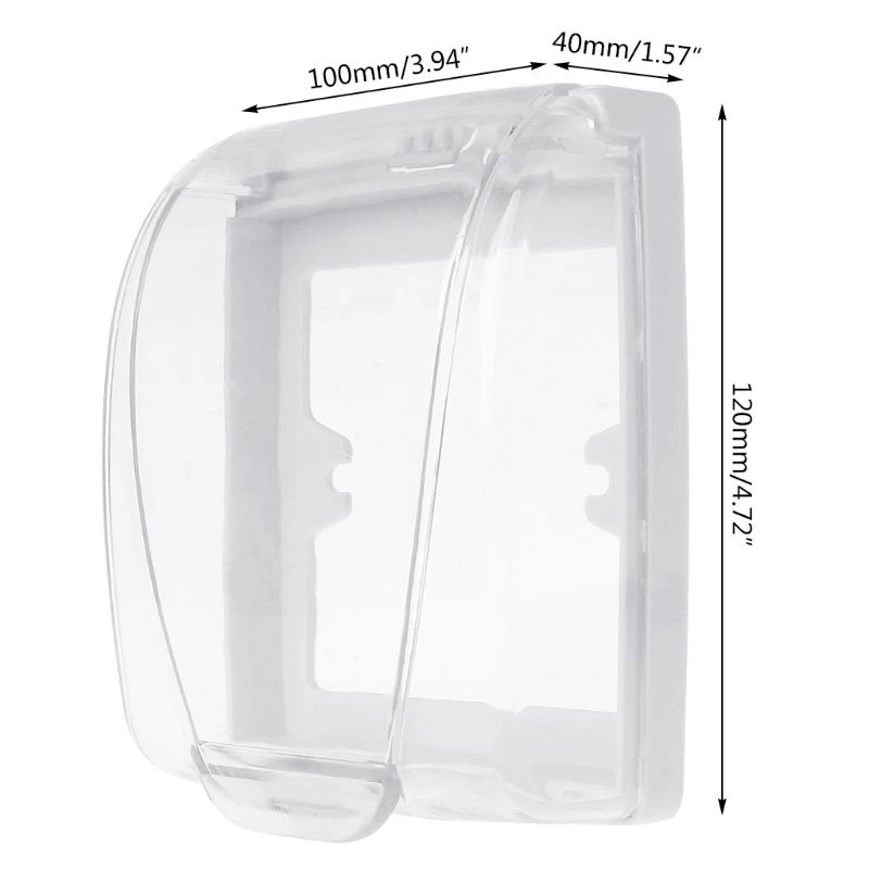 

Switches Protective Box Waterproof Dust Cover Rectangular Switches Box Durable