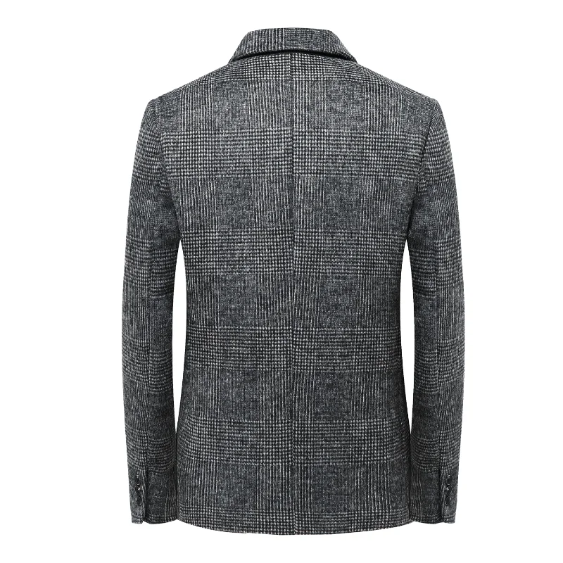 Wool Warm Men Blezer Autumn Winter Men Smart Casual Classic Single Breasted Blazer mens blazer