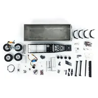 DG 988 2Axles Metal Hydraulic Dump Semi Trailer KIT U Bucket Lift DIY For TAMIYAYA LESU 1/14 RC Tractor Truck Dumper TH24480 2