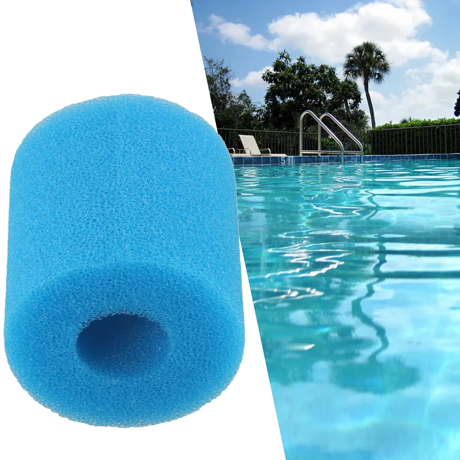 For Intex Type I/II/VI/D Washable Swimming Pool Filters Sponge Reusable Foam Cleaner Tub Filter Cartridge Garden Accessory Tools