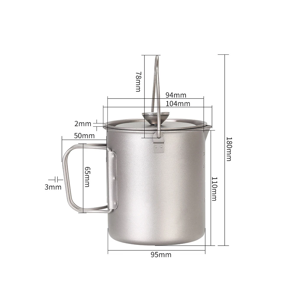 Рисунок 2 - Титановый кемпинговый кофейник с французским прессом