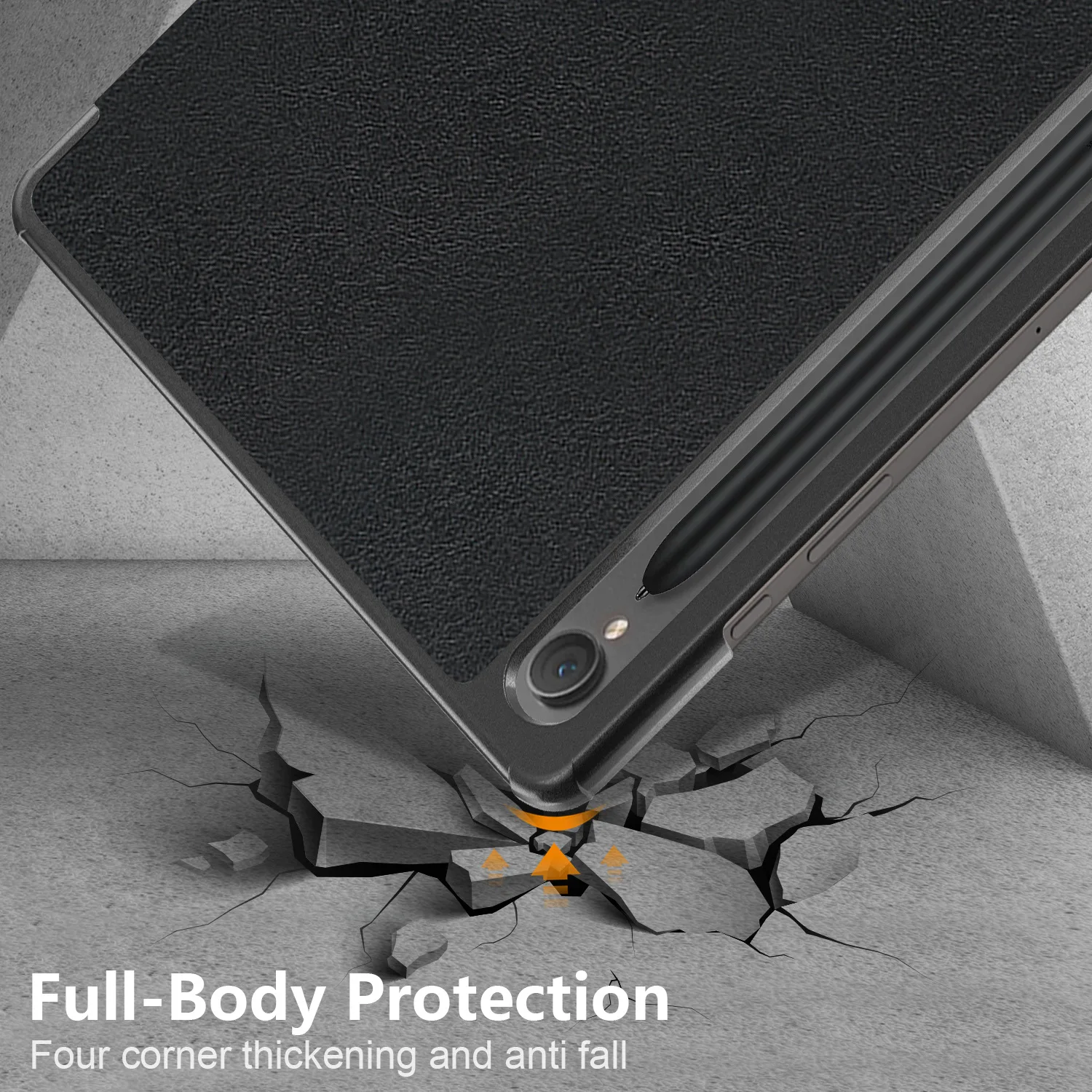 Cartoon Painted Tri-Fold Stand Tablet Case - 10.9''