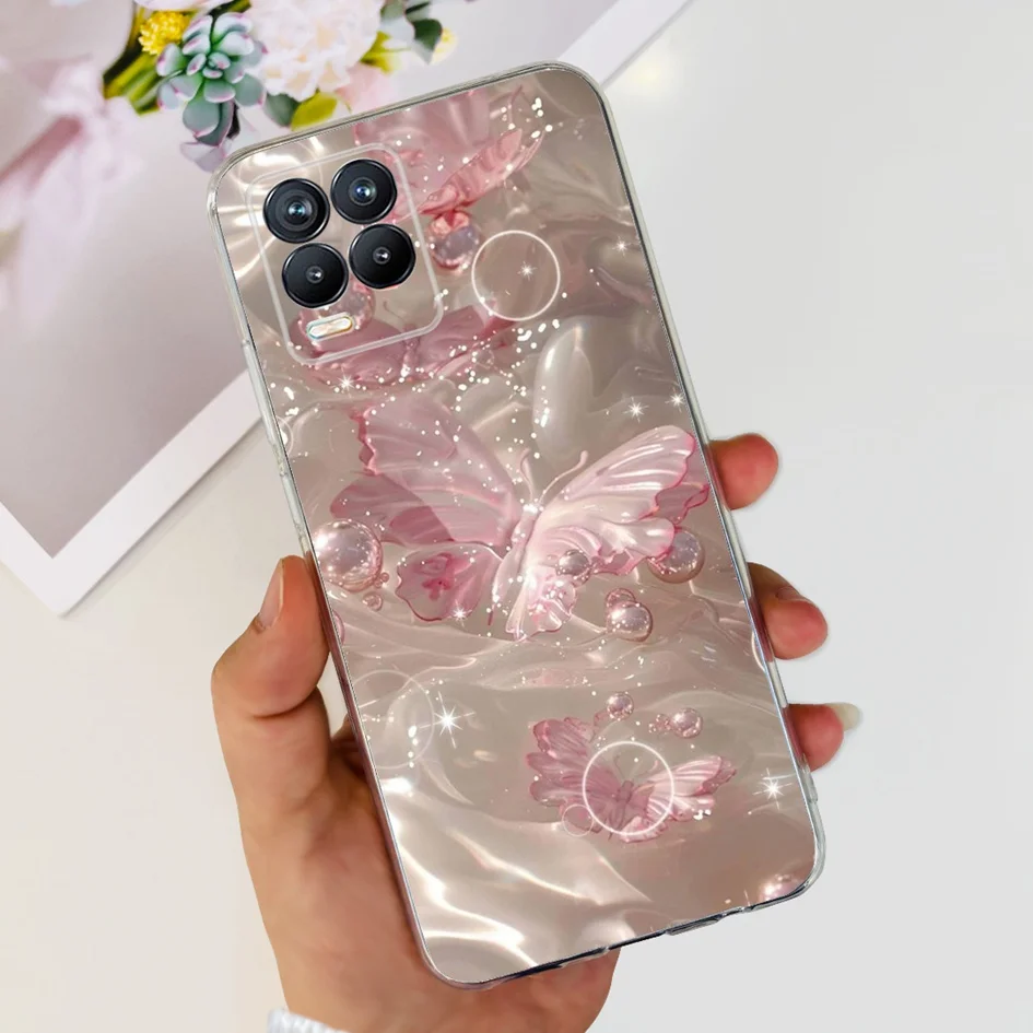 Fashion Flower Love Heart Soft Silicone Clear Phone Case Cover