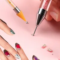 Double Head Nail Art Diamond Embroidery Drill Dot Painting Point Pen With Box Rhinestone Picker Wax Pencil Crystal Handle Tool 2