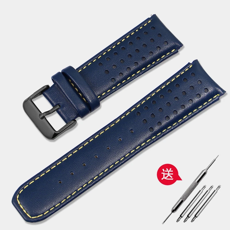 Blue Angel Eco-Drive Genuine Leather Watch Strap - Men's 22mm/23mm Bow Design