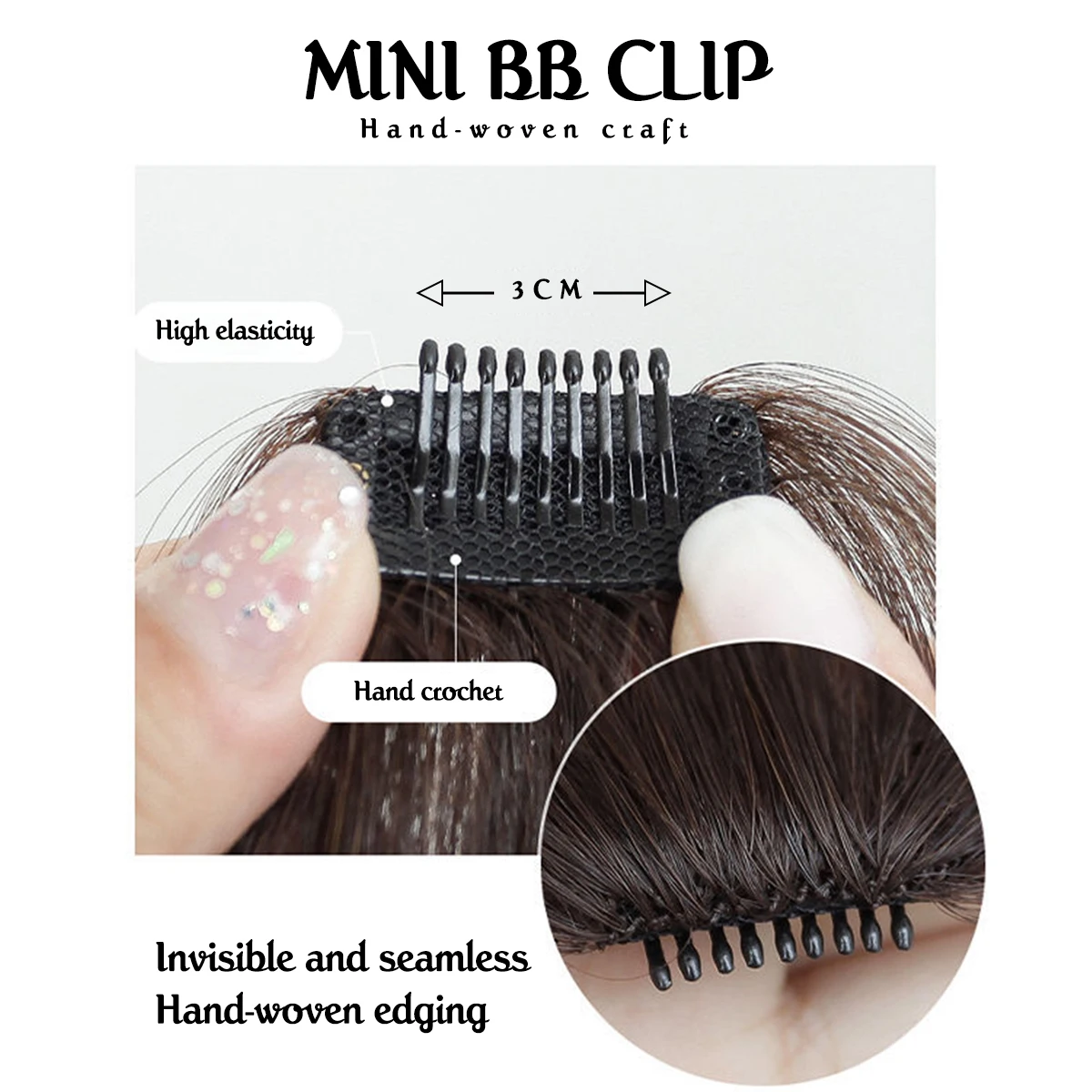 DUTRIEUX Synthetic Clip Bangs Bangs Clamped On Both Sides Of Woman Natural Soft Heat-resistant Wig Side Face Fashionable Shape