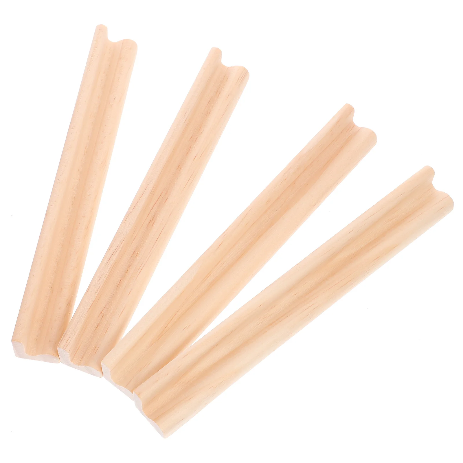 

4 Pcs Wooden Stand Domino Cards Game Mahjong Bracket Base DIY Ornaments Displaying Holder Anime Posters for Room Aesthetic