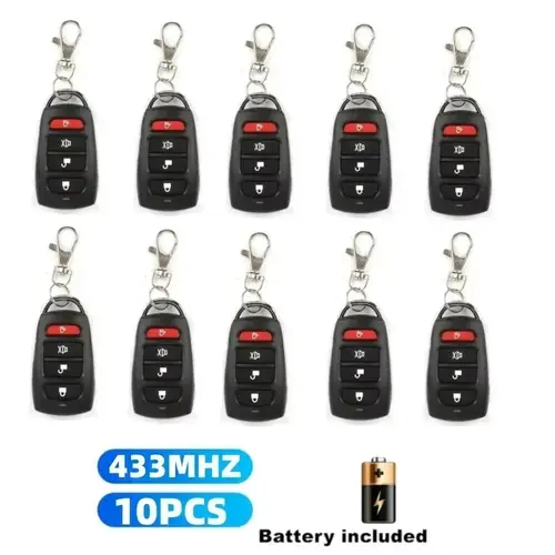 10/5pcs ABCD / Lock Unlock 4Button 433MHz Metal Push Button Remote Control Transmitter Universal 4 Buttons Garage Door Opener - Image 13
