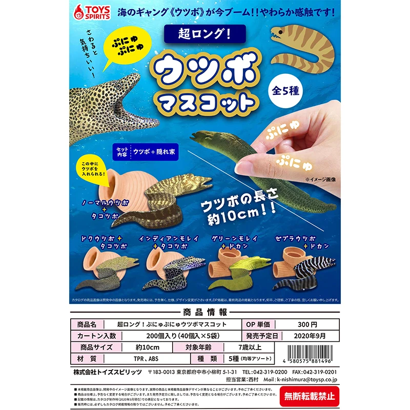 

Japan Toys Spirits Gashapon Capsule Toys Animal Model Fish Species Table Ornaments Decoration Long Simulation Conger