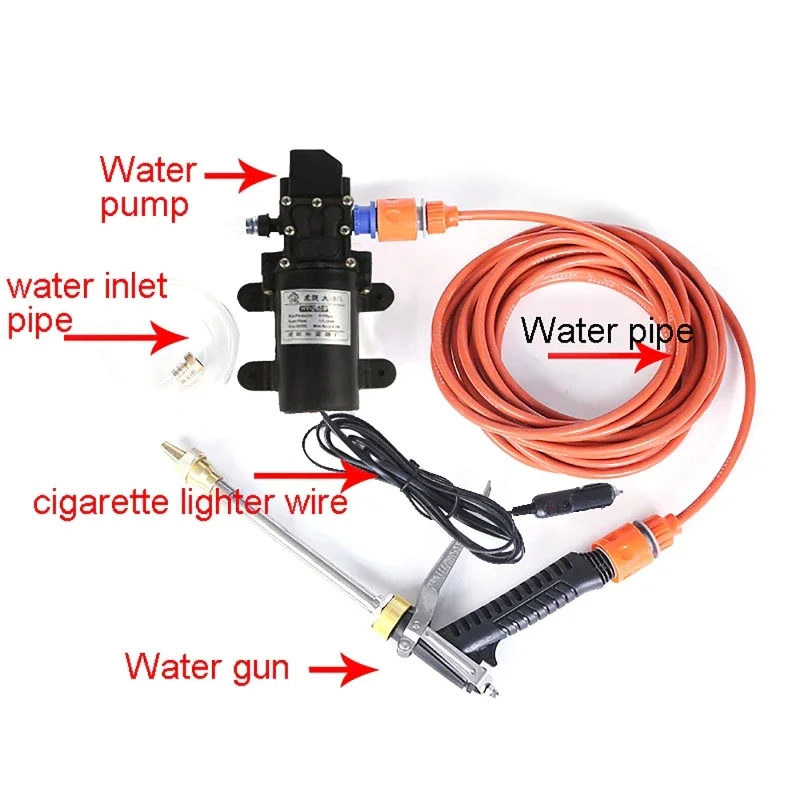 12V Car Washer Gun Pump High Pressure Cleaner Car Care Portable Washing Water Gun Electric Cleaning Auto Device Electric Cleaner 5