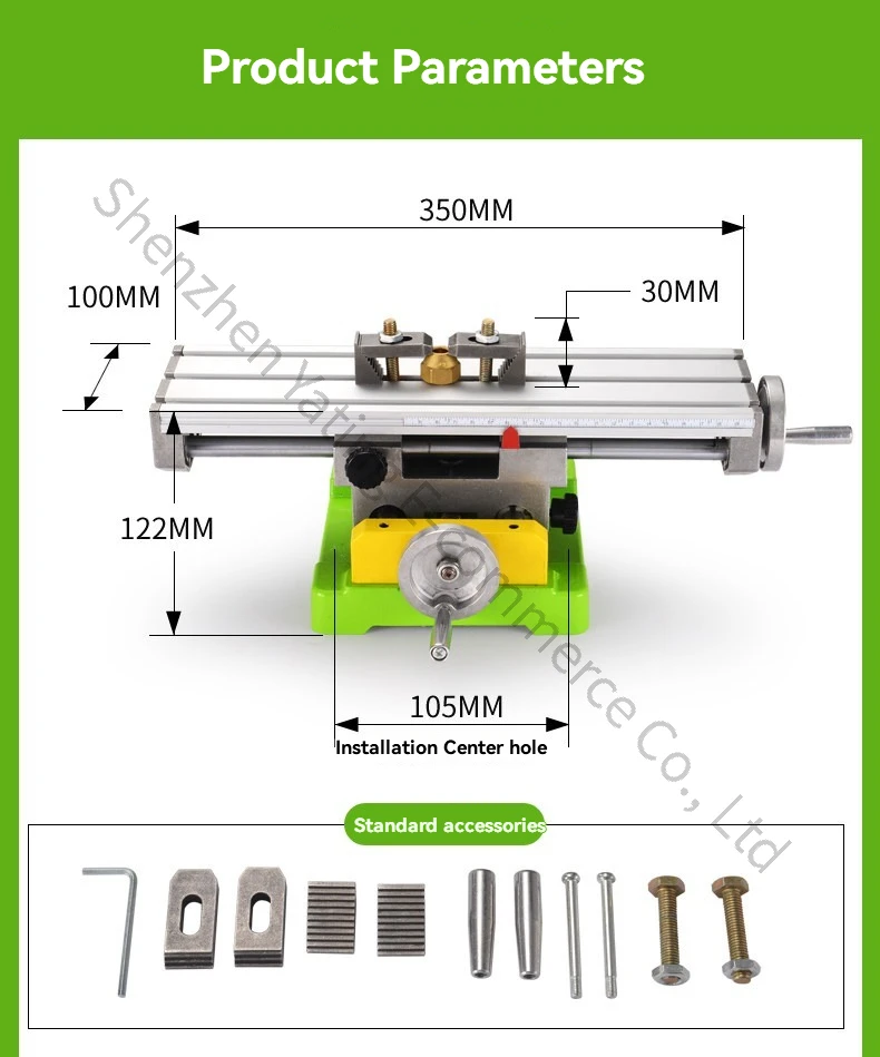 Precision Cross Slide Table Worktable BG-6350 Bracket Mini Micro Multifunctional