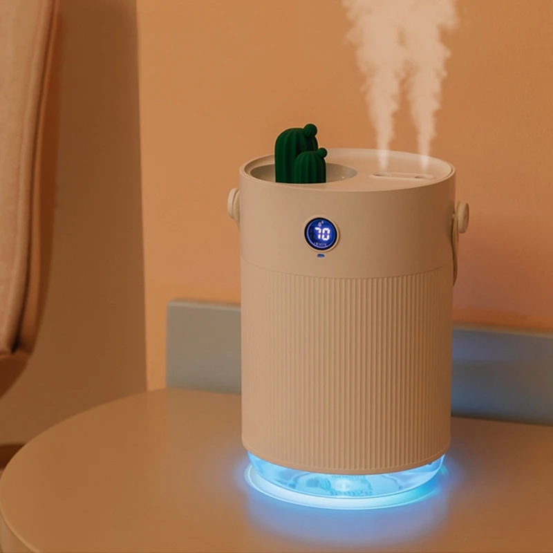 

Sothing 1L Air Humidifier LCD Digital Detect Humidity Ultrsonic Cool Mist Aroma Diffuser with Colorful LED Light Cactus