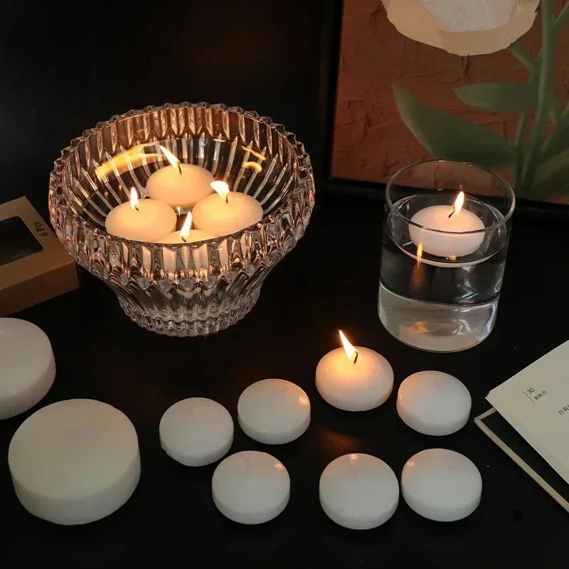 20Pcs Floating Candles Smokeless  Candles Valentine Day Romantic Candlelight Atmosphere Birthday Party  Wedding Decoration images - 6