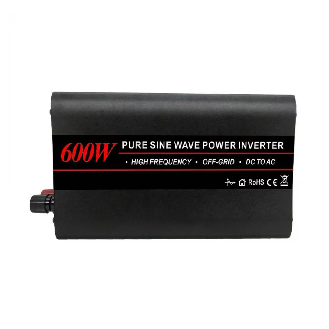 DC12V/24V/48V Pure Sine Wave Power Inverter 600W AC100-120V AC220-240V High Freq