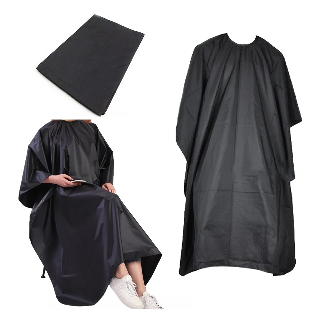 Hairdressing Cape 1Pcs Black Hairdressing Cape Professional Hair-Cut Salon Barber Cloth Wrap Protect Gown Apron Waterproof Cutting Gown Hair Cloth