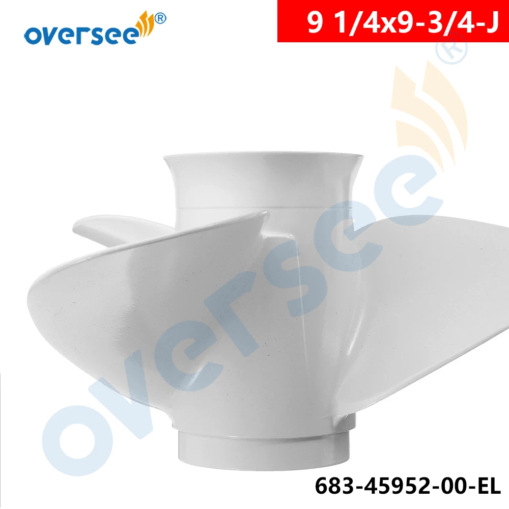 OVERSEE Propeller 683-45952-00-EL 9 1/4x9-3/4-J For YAMAHA Outboard Motor Motor Parsun Powertec 9.9HP 15HP 9-1/4 x-3/4-J