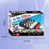 Multifunctional 6-in-1 Family Board Game Collection - Chess, Backgammon, Chinese Checkers, Ludo, Snakes & Ladders, Checkers 4