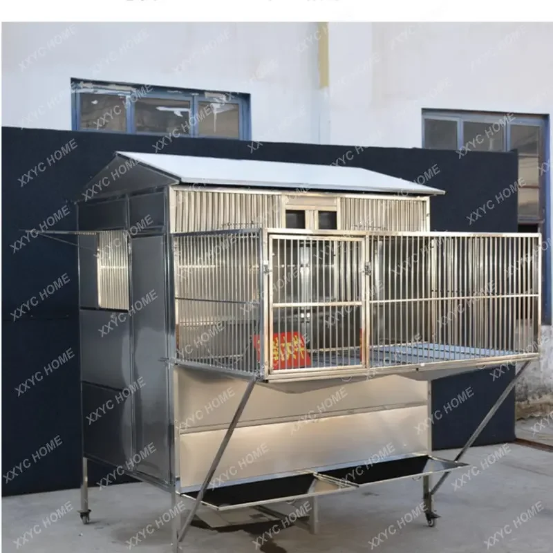 Stainless Steel Pigoen Cage Large Breeding Cage Large Household Breeding Outdoor Pigeon House