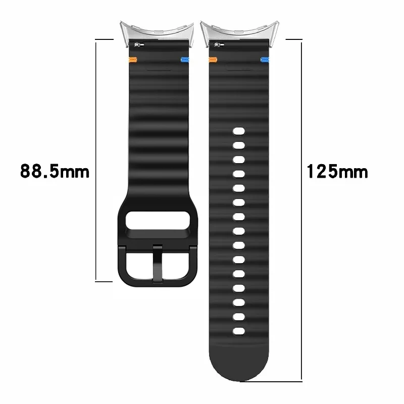 Versatile 22mm Soft Silicone Watch Band