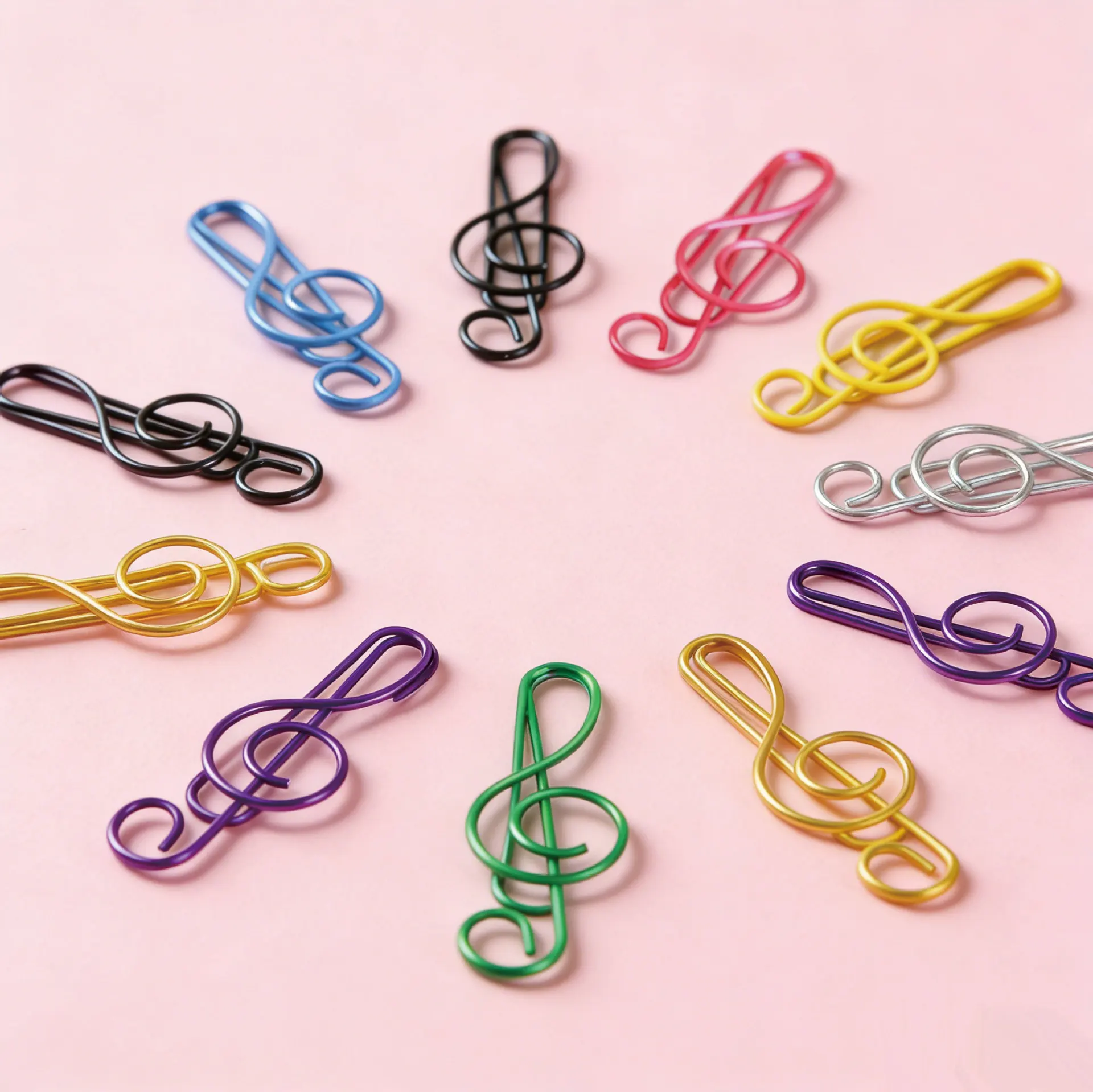 10/20개 컬러 음표 종이 클립 |   다양한 색상, 문서 정리용 음표 표시기, 독서 폴더