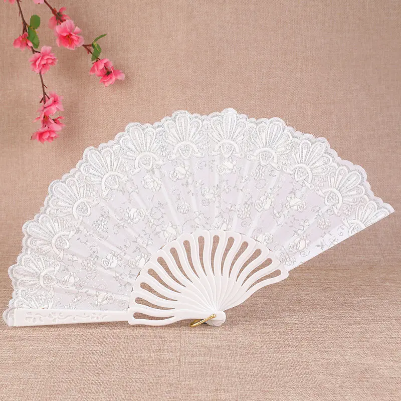 

Floral Hand Fan Decorative Chinese Style Vintage Summer Portable Classical Wedding Folding Fans For Dance Ornaments Art Gifts