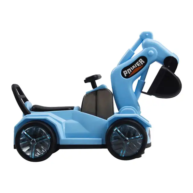 Children Sliding Excavator Full Electric Digging Excavator Boy Toy Hook Machine Engineering Vehicle Car Kids classic 4