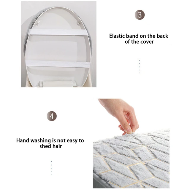 3 pezzi Set Tappeto in flanella Pavimento del bagno Pat Toilet Stripe Stampa Tappetini antiscivolo resistenti all'usura Tappeti per doccia da bagno Tappetino per WC 6