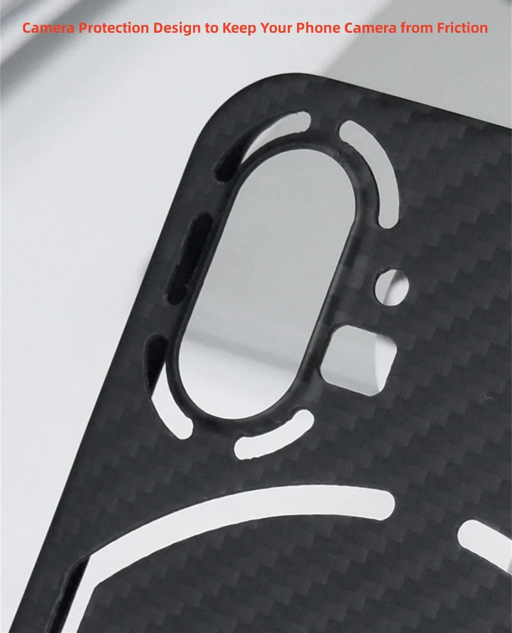 Super Slim Case for Nothing Phone 1 Real Aramid Fiber Protective Cover Skin, Soft Touch Sturdy Durable Carbon Case