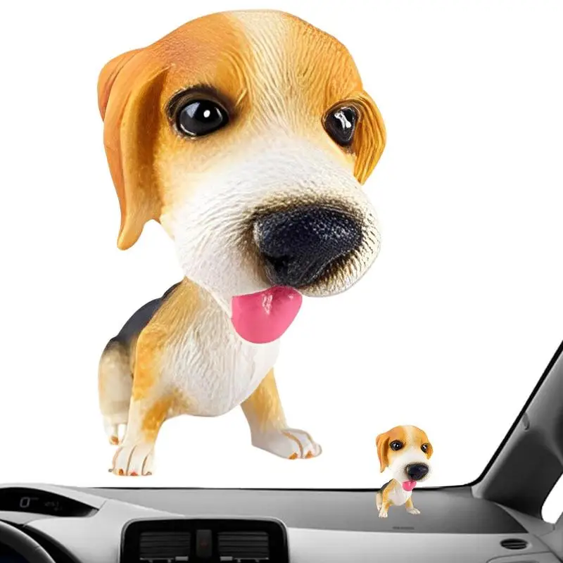 Dog Car Bobble Head Cute Resin Dog Figurine |