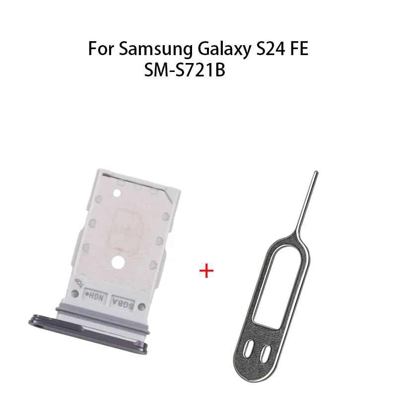 삼성 갤럭시 S24 FE SM-S721B용 SIM 카드 트레이 + SD 카드 트레이 소켓 리더 홀더 슬롯