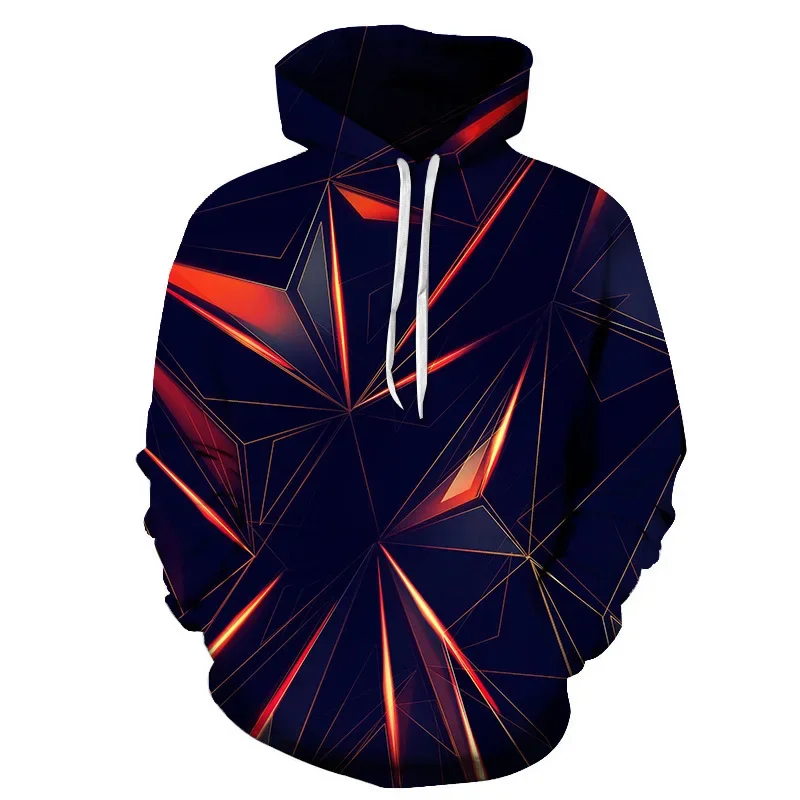 

Autumn 3D digital printed men's pullover hoodie retro European and American children's hoodie long sleeved jacket men's clothing